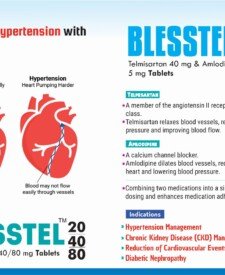 Telmisartan 40 mg & Amlodipine 5 mg Cardiac Diabetic PCD Pharma Franchise Blesscard Lifecare