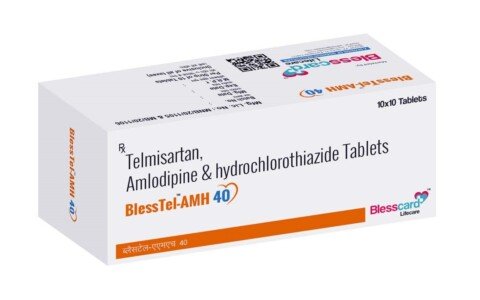 Telmisartan Amlodipine Hydrochloride Tablets BLESSTEL-AMH 40 Blesscard Lifecare