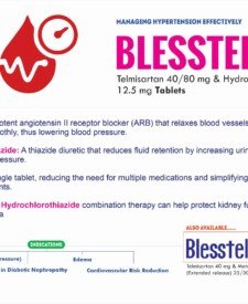 Telmisartan 40/80 mg& Hydrochlorothiazide 12.5 mg Cardiac Diabetic PCD Pharma Franchise Blesscard Lifecare