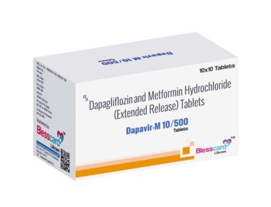 Dapagliflozin 10mg Metformin 500mg DAPAVIR-M 10/500 Blesscard Lifecare
