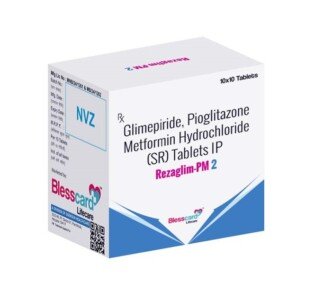 Telmisartan 40 mg & Hydrochlorothiazide 12.5mg Tablets REZAGLIM-PM 2 Blesscard Lifecare