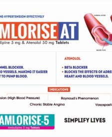 Amlodipine 5 mg & Atenolol 50 mg Cardiac Diabetic PCD Pharma Franchise Blesscard Lifecare