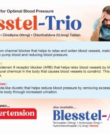 Telmisartan 40mg + Cilnidipine 10 mg + Chlorthalidone 12.5 mg Cardiac Diabetic PCD Pharma Franchise Blesscard Lifecare