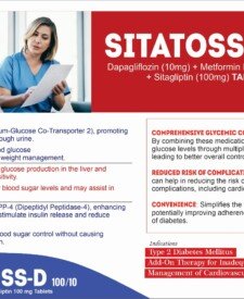 Dapagliflozin 10mg + Metformin ER 500/1000 mg = Sitagliptin 100 mg Cardiac Diabetic PCD Pharma Franchise Blesscard Lifecare