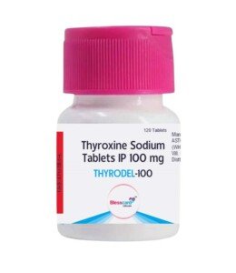 Thyroxine Sodium 100 mg Tablets Thyrodel-100 Blesscard Lifecare