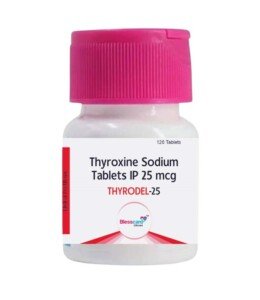 Thyroxine Sodium 25 mcg Tablets Thyrodel-25 Blesscard Lifecare